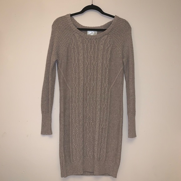 taupe sweater dress